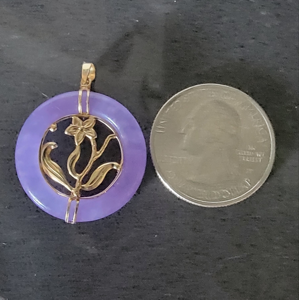 COPY - Lavender Jadeite Pendant 14k gold